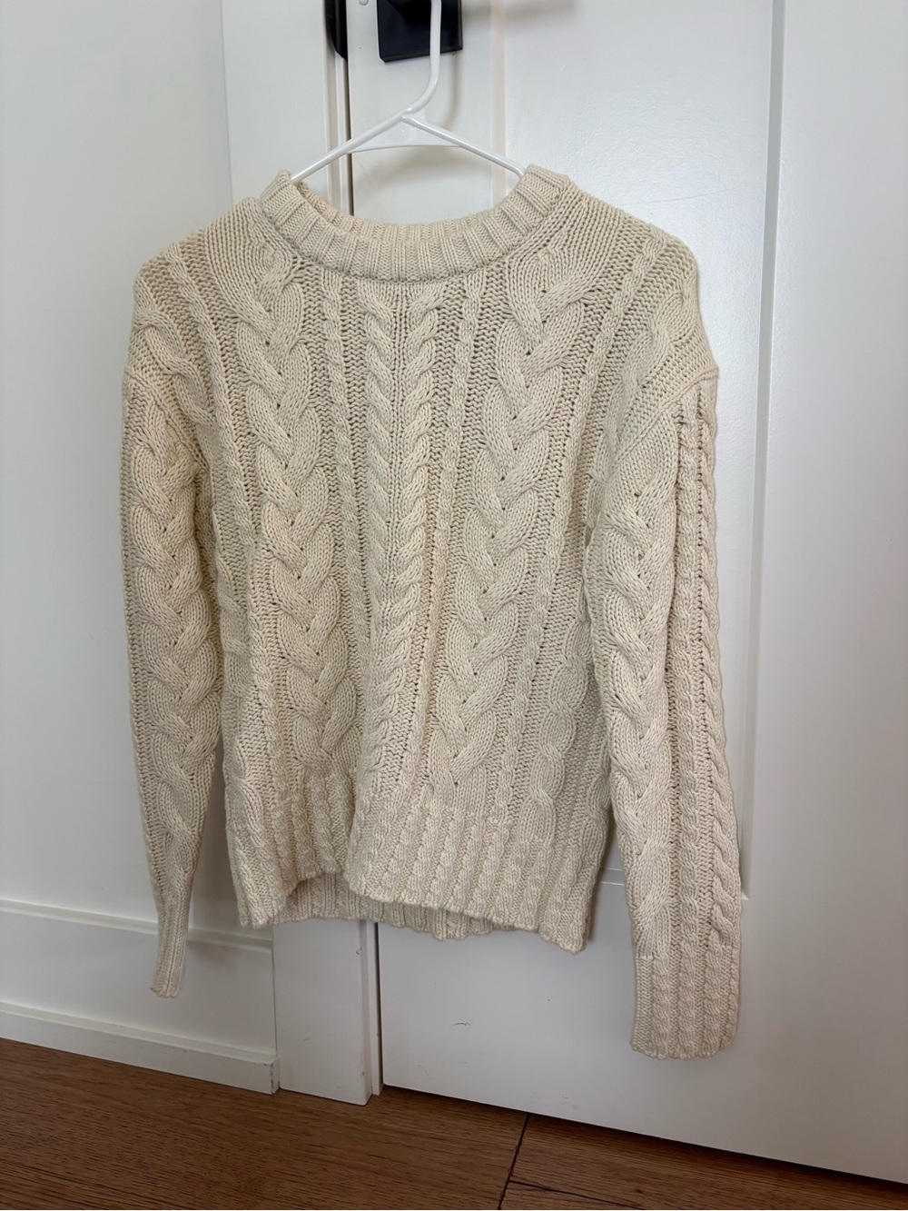 J. Crew Cream Cable Knit Sweater
